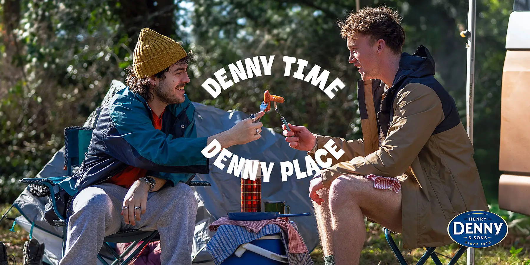 Denny sausage platter styled for outdoor festival feast